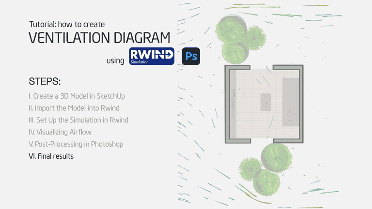 Tutorial: Create Ventilation Analysis Diagram with SketchUp, Rwind & Photoshop